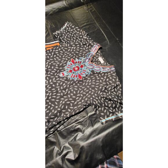 Sweet Miss floor length boho style dress.  Size L, Embroidery - Picture 7 of 11